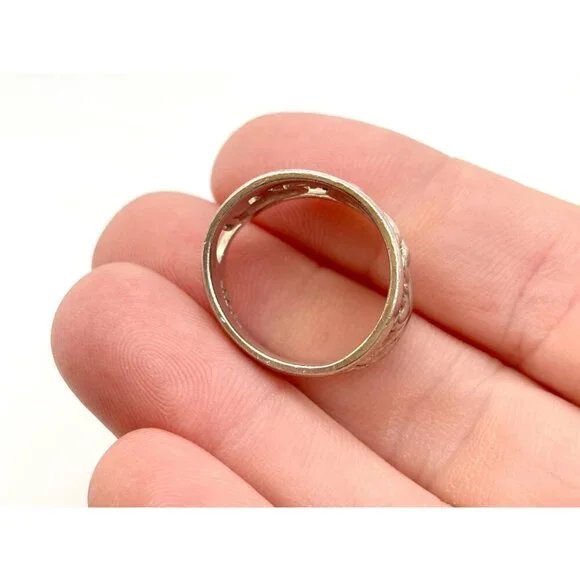 Thai Made Good Luck Elephant Figural 925 Sterling Silver Vintage Ring - sz 6.25 - Picture 7 of 11